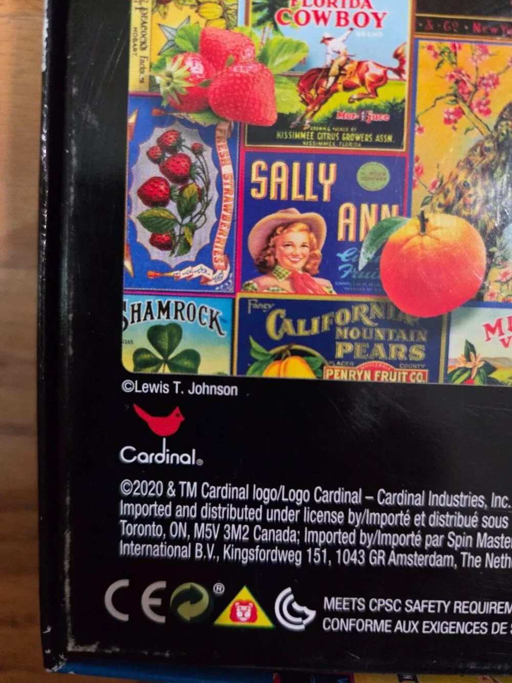 Cardinal Jigsaw 1000 Pc Puzzles Lot of 2, Romance Comics & Fruit Labels
